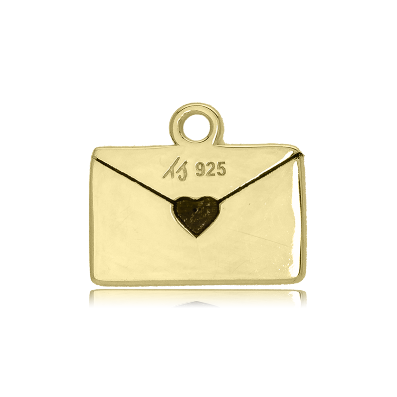 Gold Collection - Caribbean Quartzite Stone Bracelet with Love Letter Gold Charm