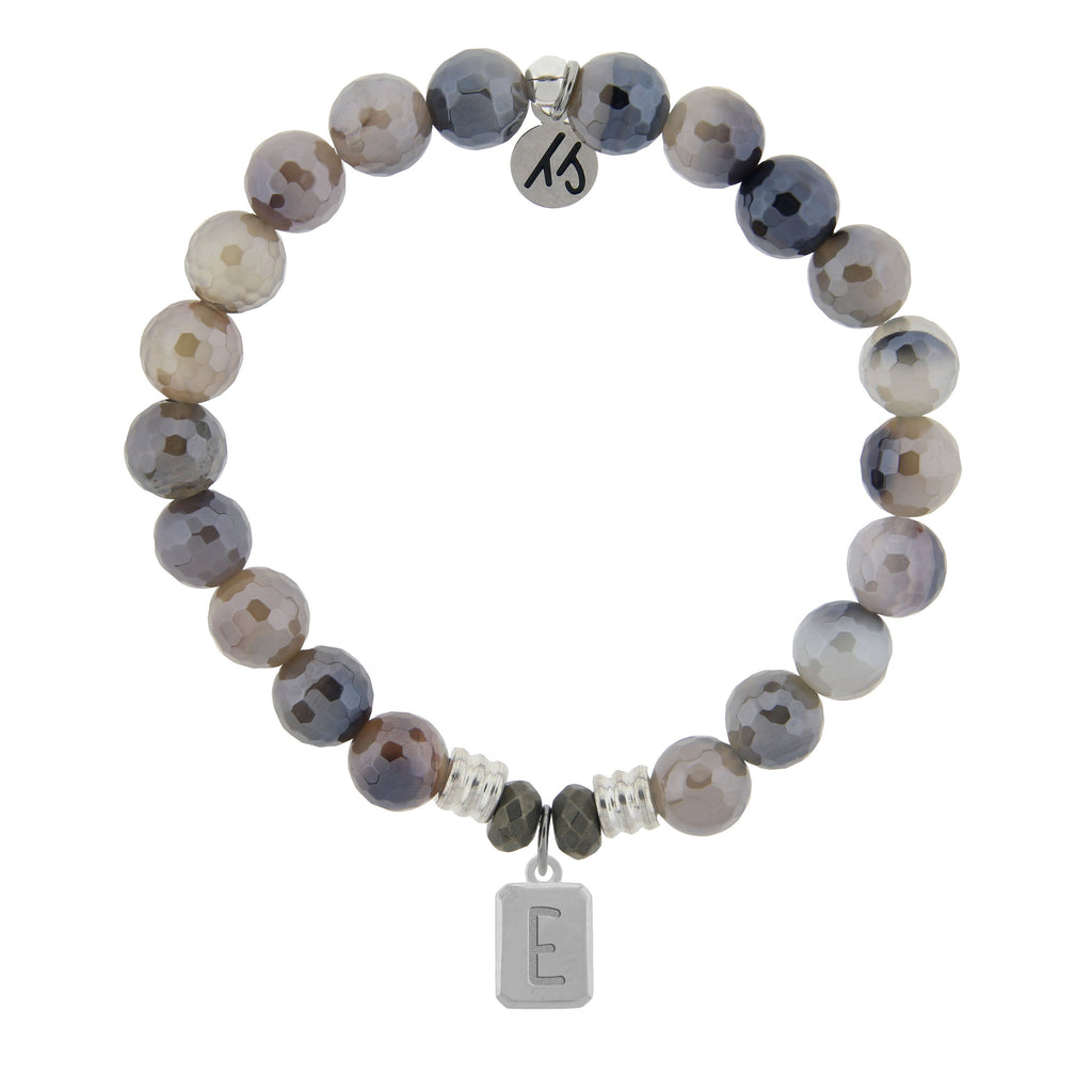 Initially Your's Storm Bracelet with Letter E Sterling Silver Charm