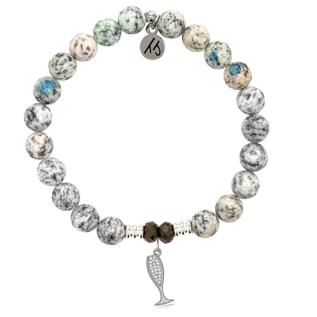 K2 Stone Bracelet with Cheers Sterling Silver Charm