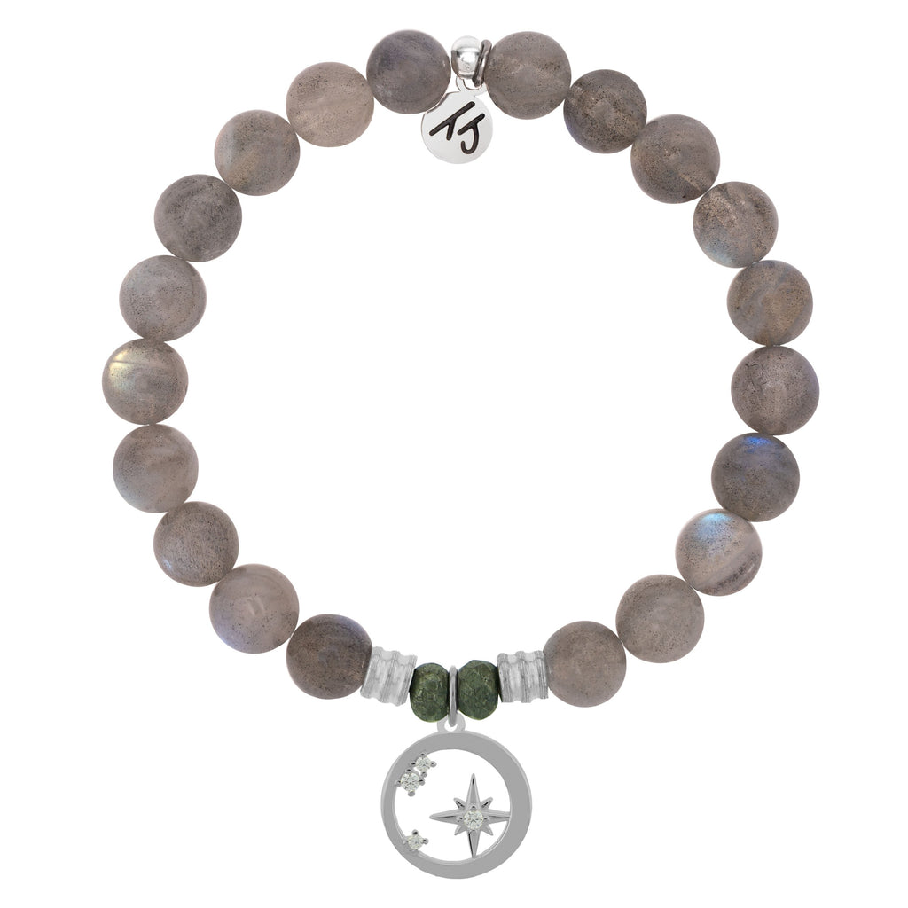 Labradorite Stone Bracelet with What is Meant to Be Sterling Silver Charm