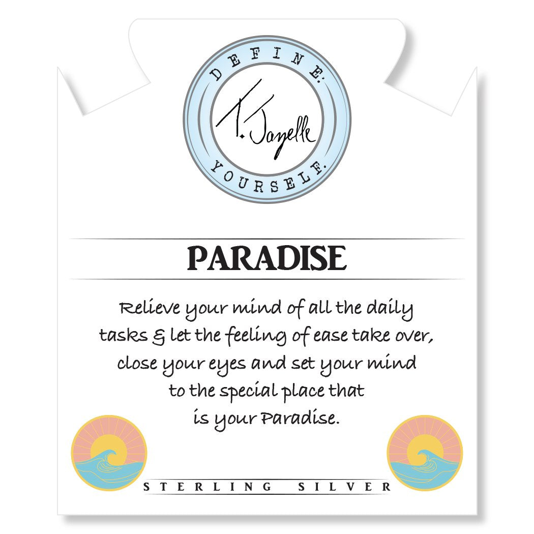 Peruvian Amazonite Stone Bracelet with Paradise Sterling Silver Charm