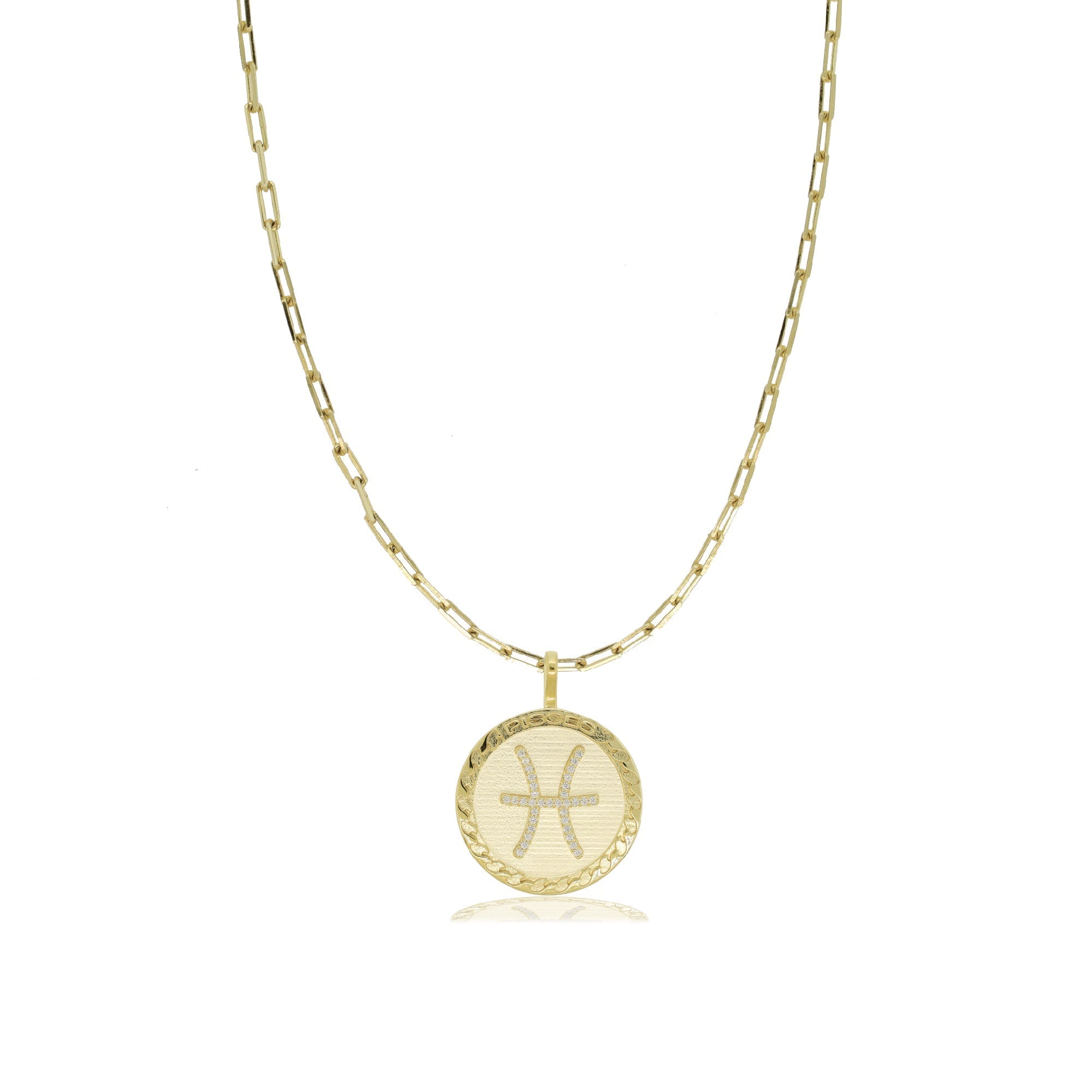 Pisces Gold Zodiac Necklace