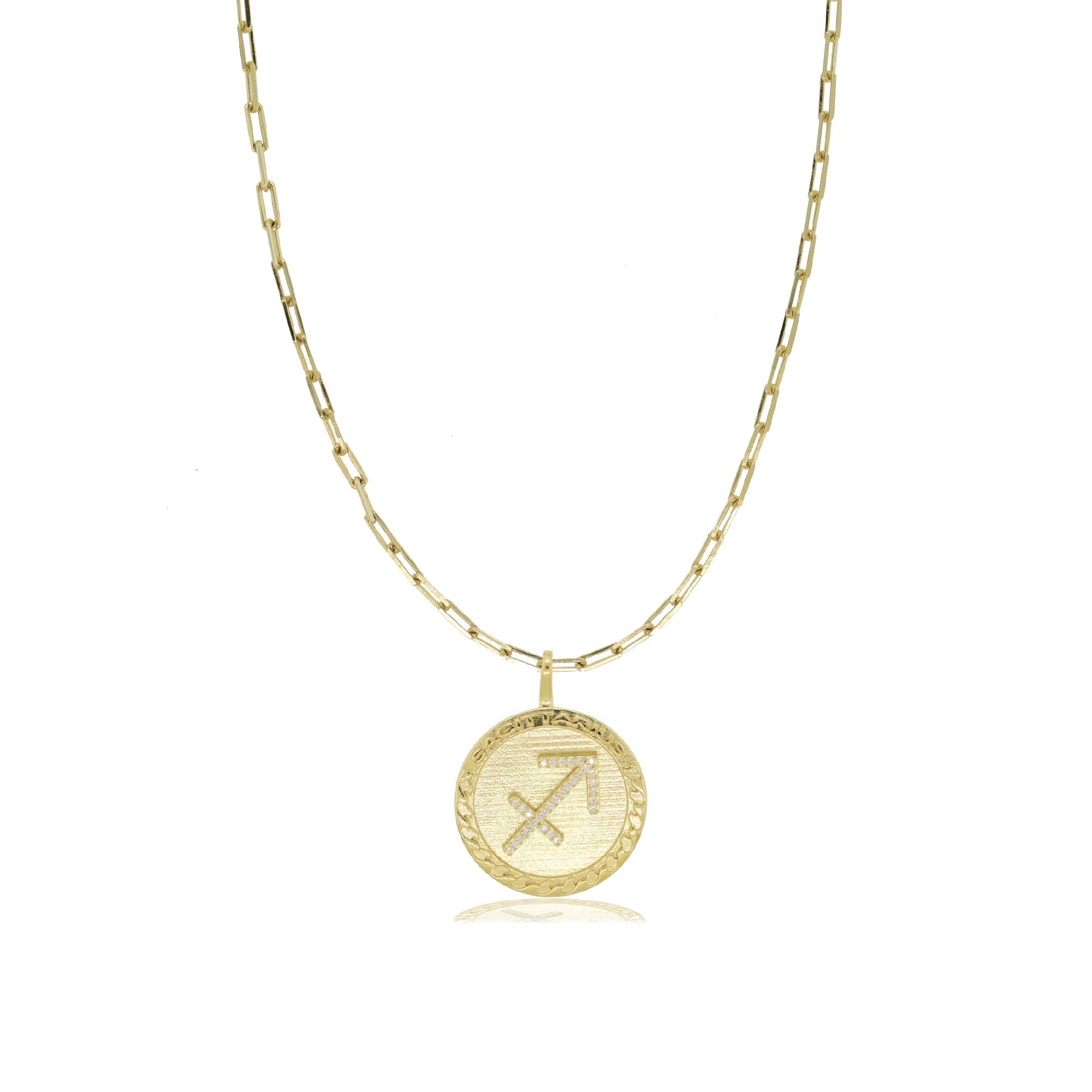 Sagittarius Gold Zodiac Necklace