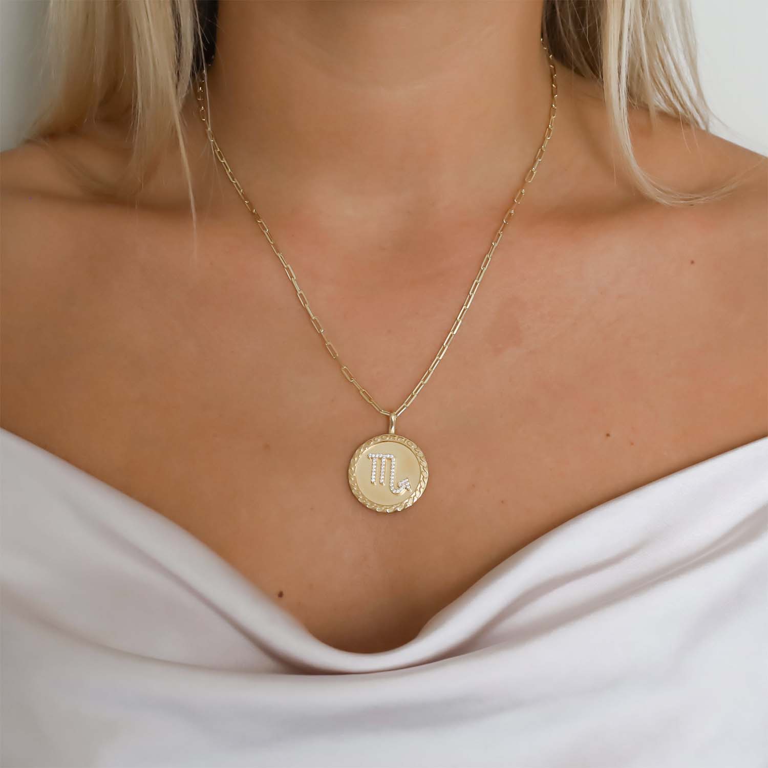 Scorpio Gold Vermeil Zodiac Necklace