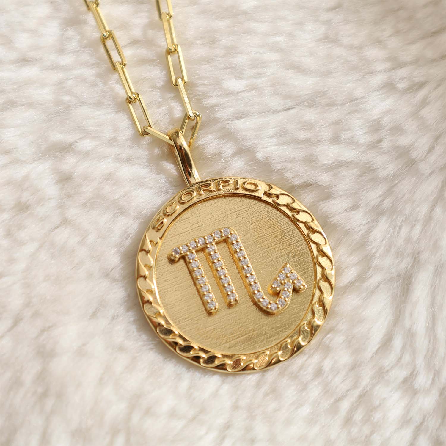 Scorpio Gold Vermeil Zodiac Necklace