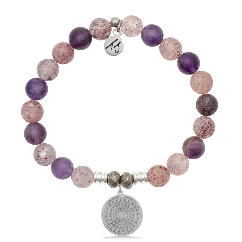 Super Seven Stone Bracelet with Family Circle Sterling Silver Charm