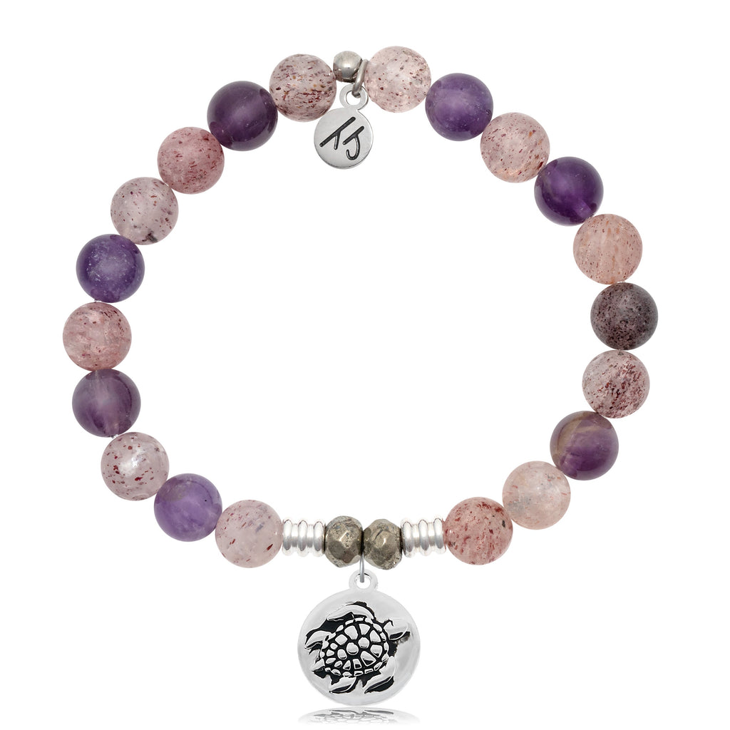 Super Seven Stone Bracelet with Turtle Sterling Silver Charm