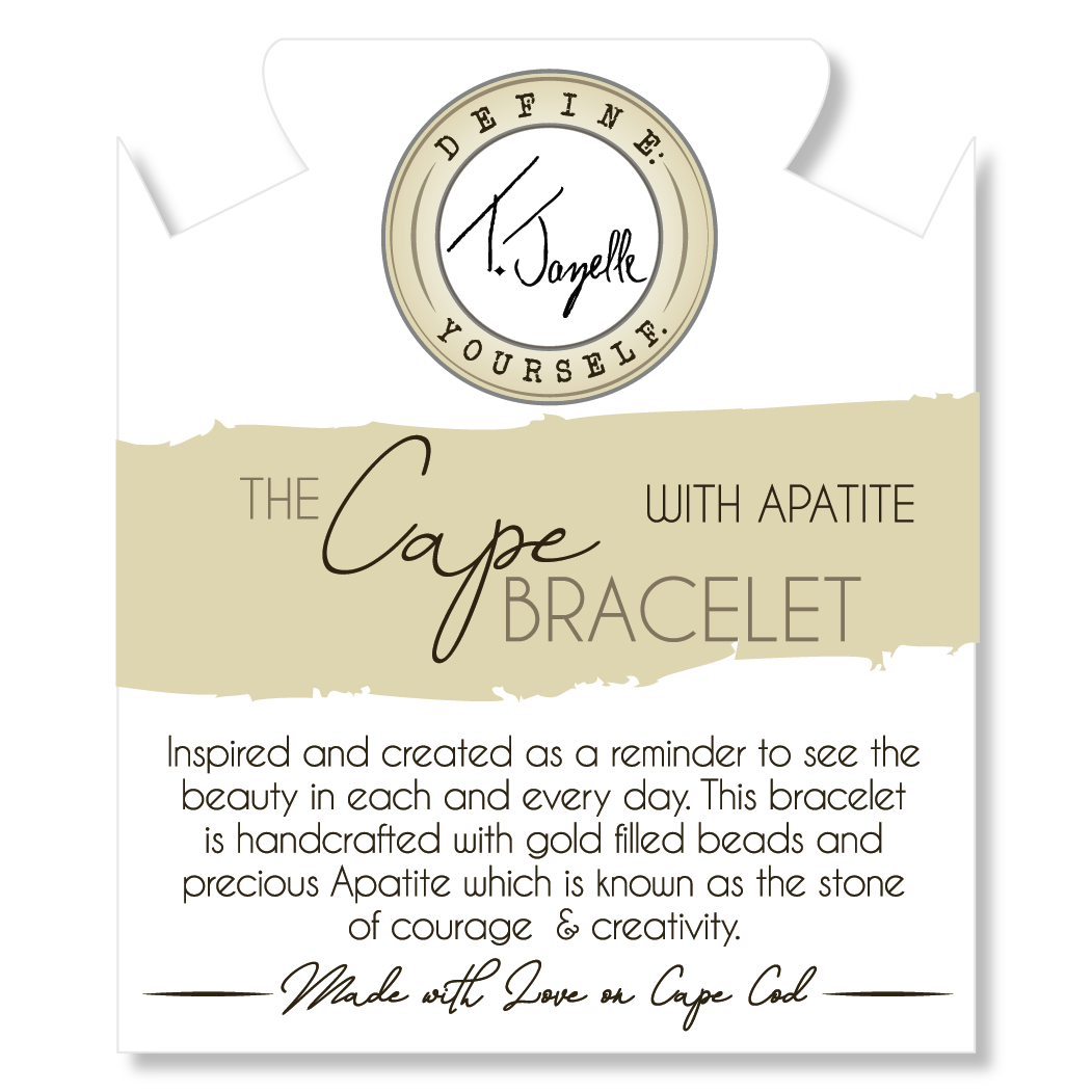 The Cape Bracelet - Gold Filled with Apatite Ball