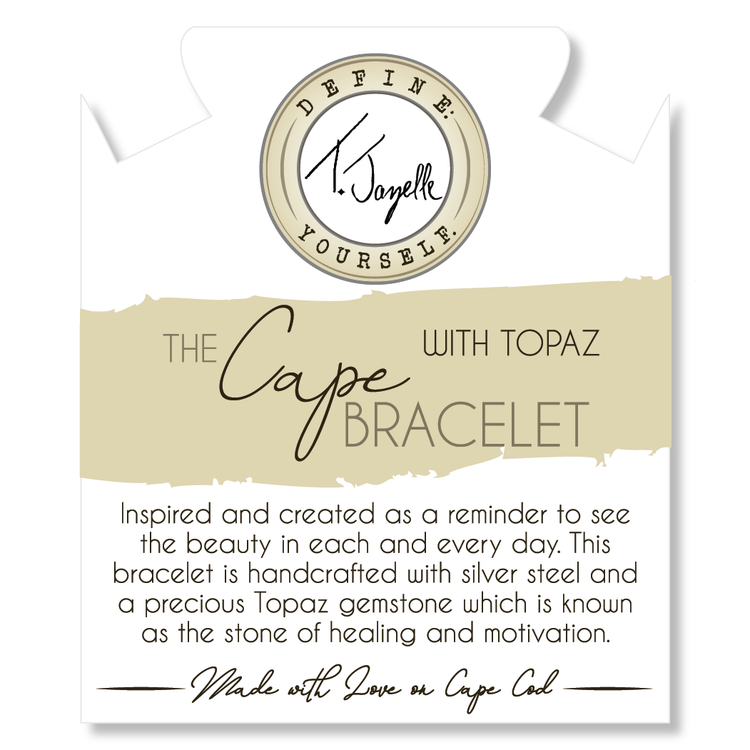 The Cape Bracelet - Gold Filled with Blue Topaz Ball