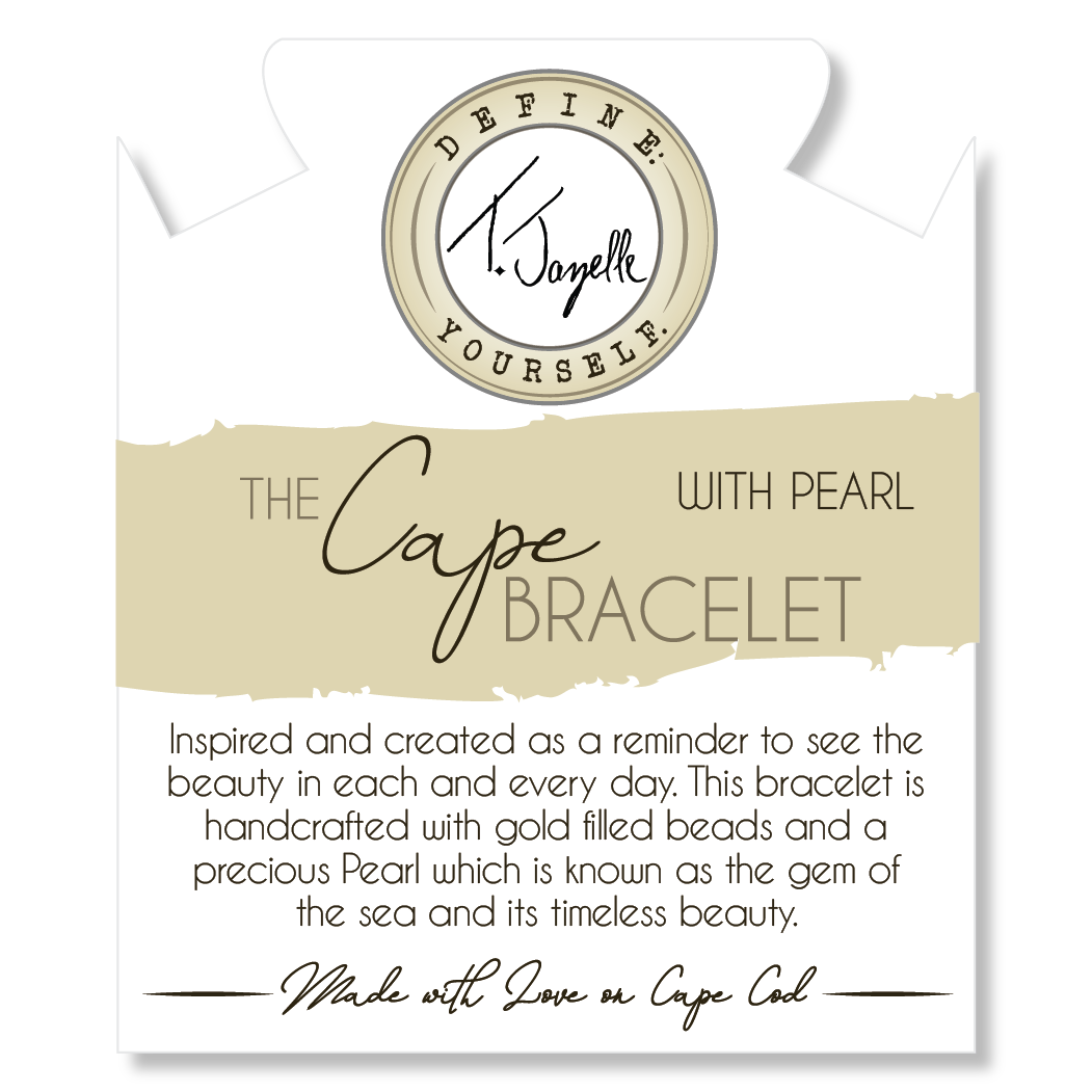 The Cape Bracelet - Gold Filled with Pearl Ball