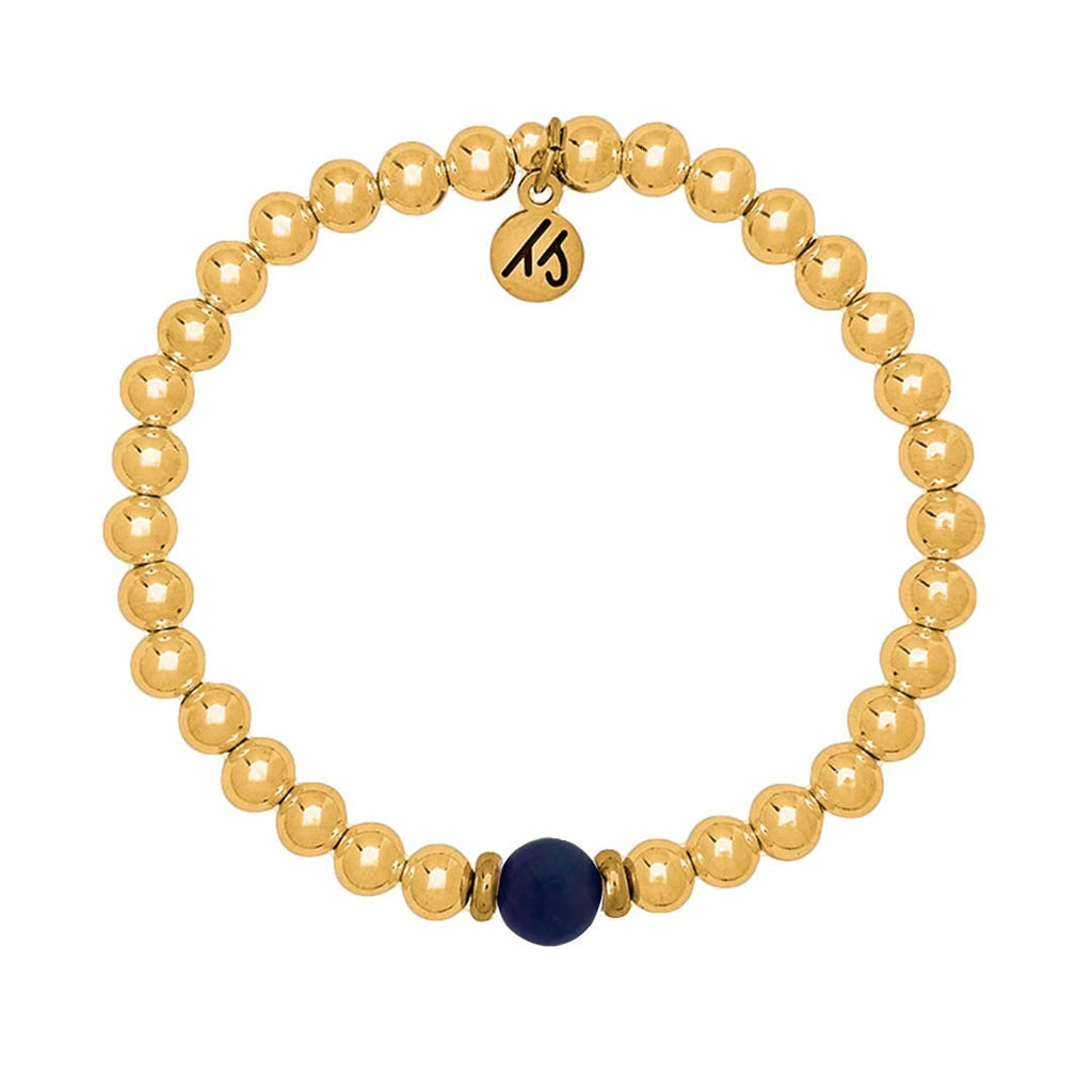 The Cape Bracelet - Gold Filled with Sapphire Ball