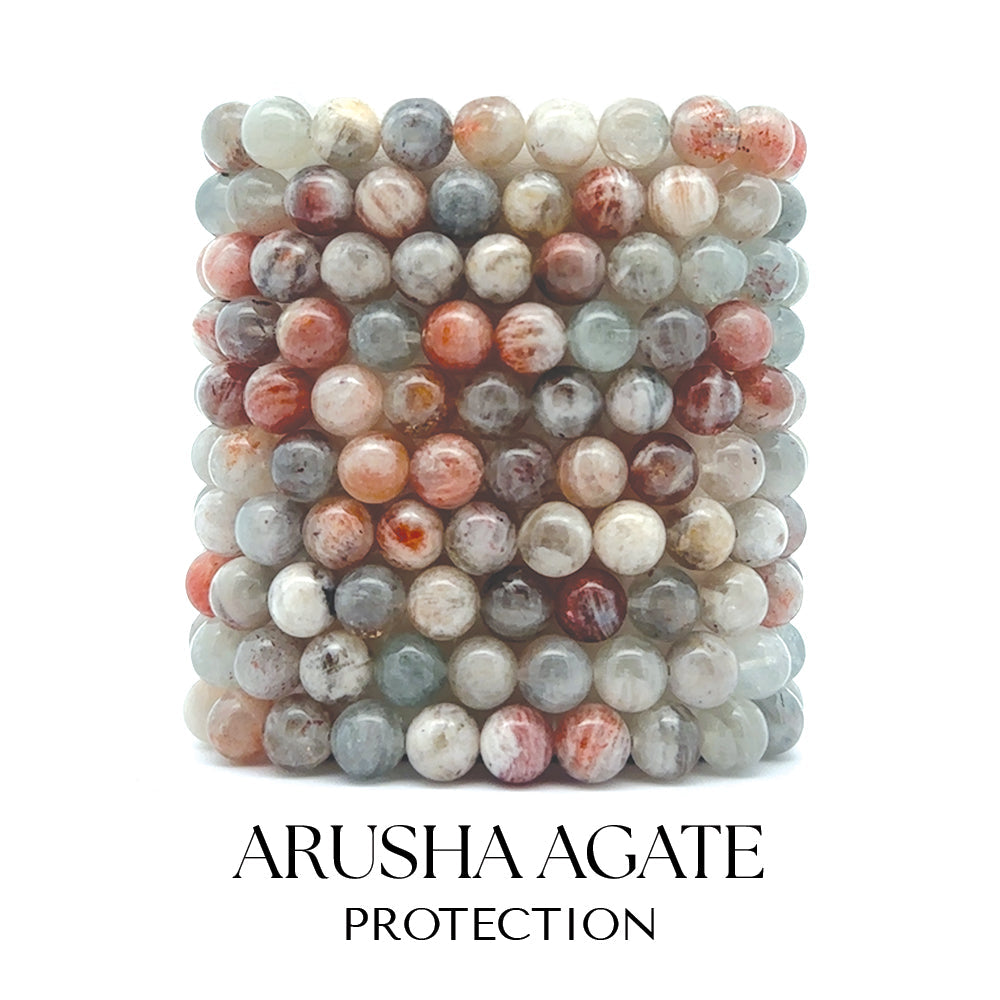 Arusha Agate Gemstone Bracelet Collection