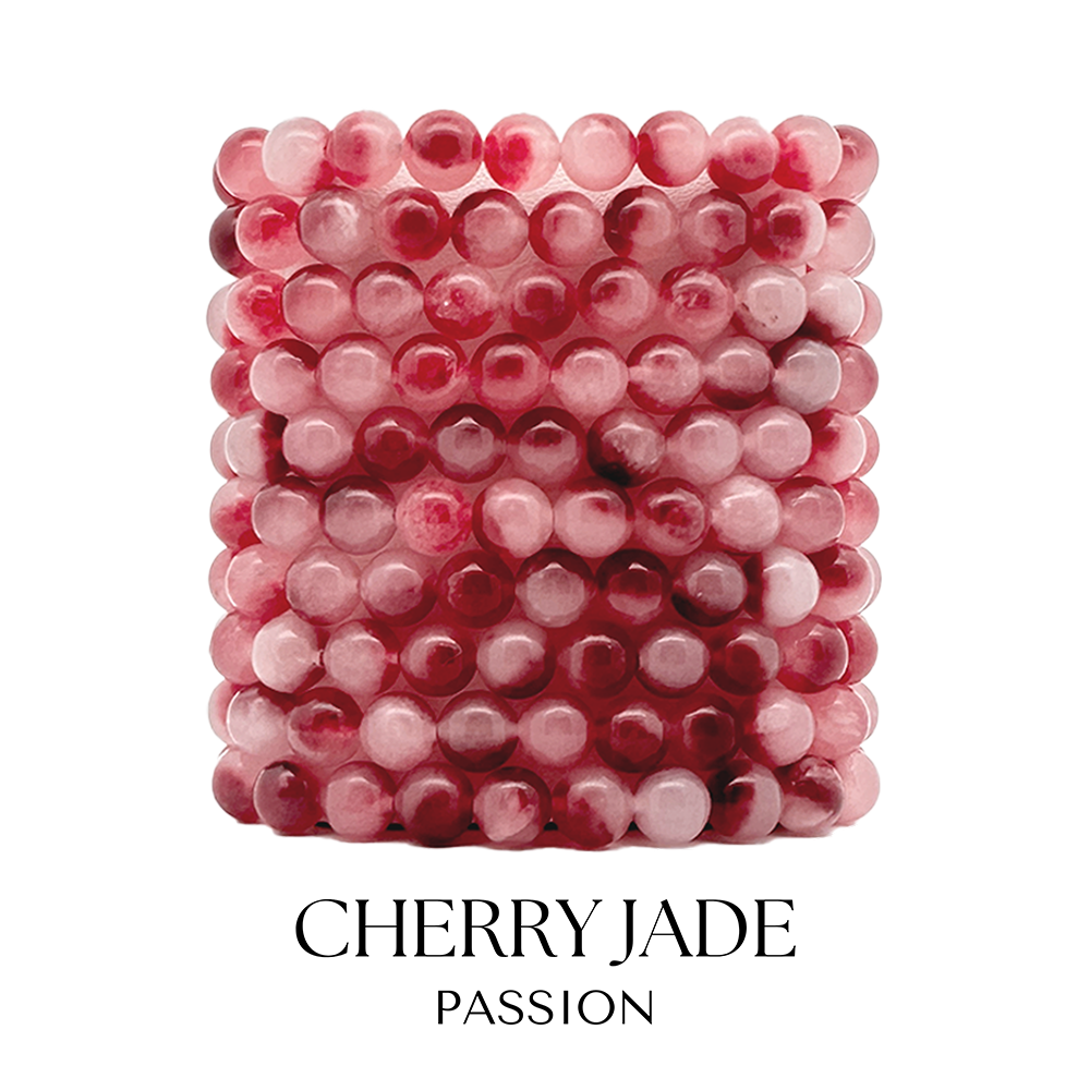Cherry Jade Gemstone Bracelet Collection
