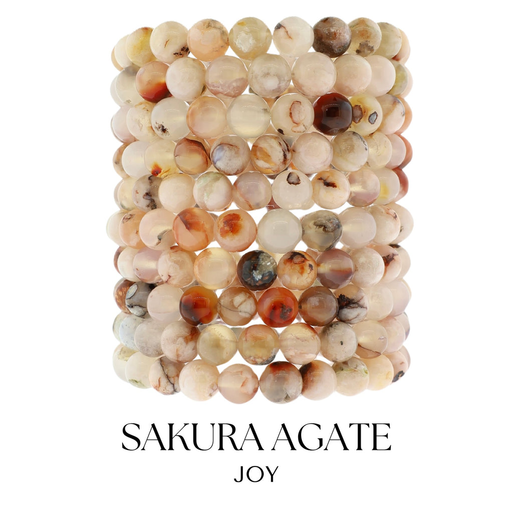 Sakura Agate Gemstone Bracelet Collection