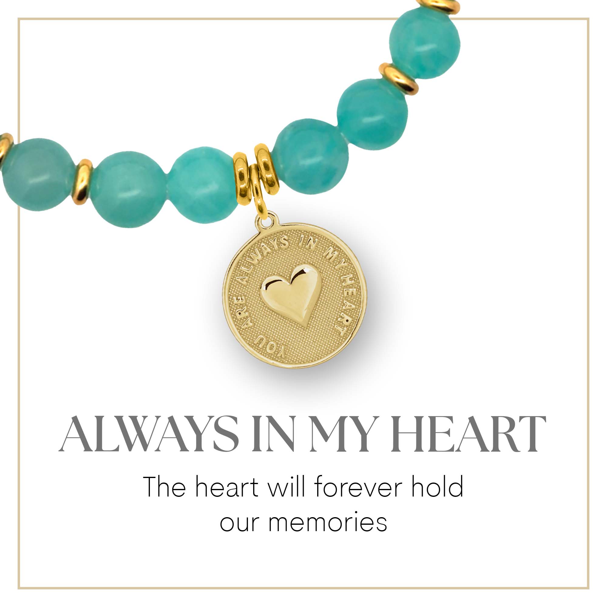 Gold Always in my Heart Charm Bracelet Collection