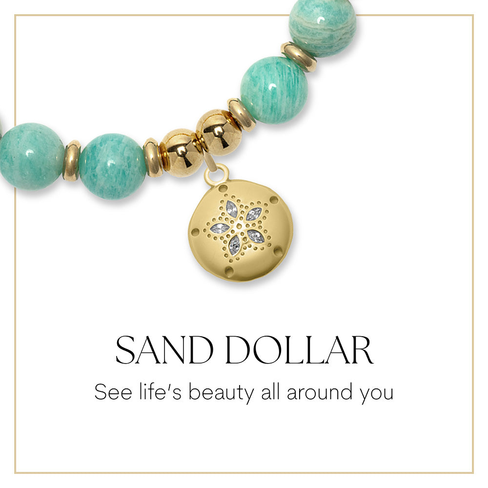 Sand Dollar Gold Charm Bracelet Collection