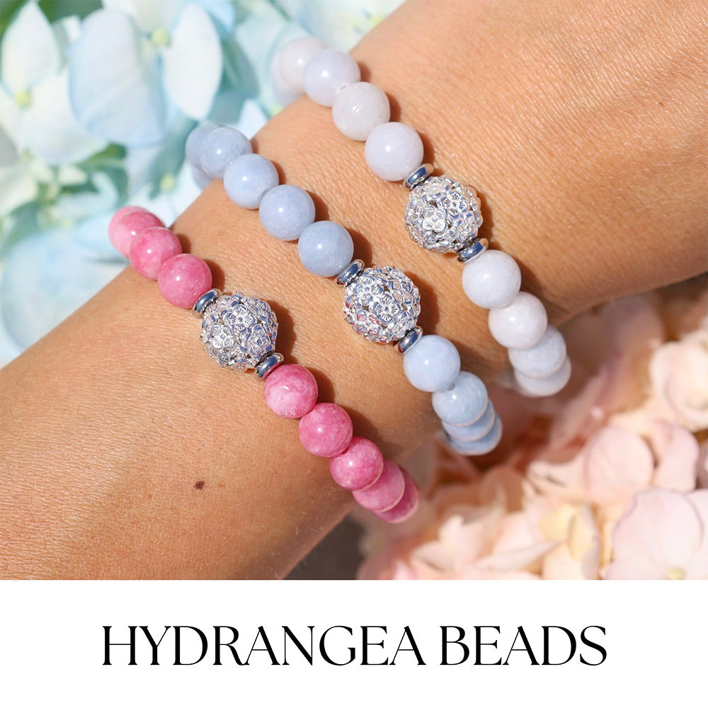 Hydrangea Bead Charm Bracelet Collection
