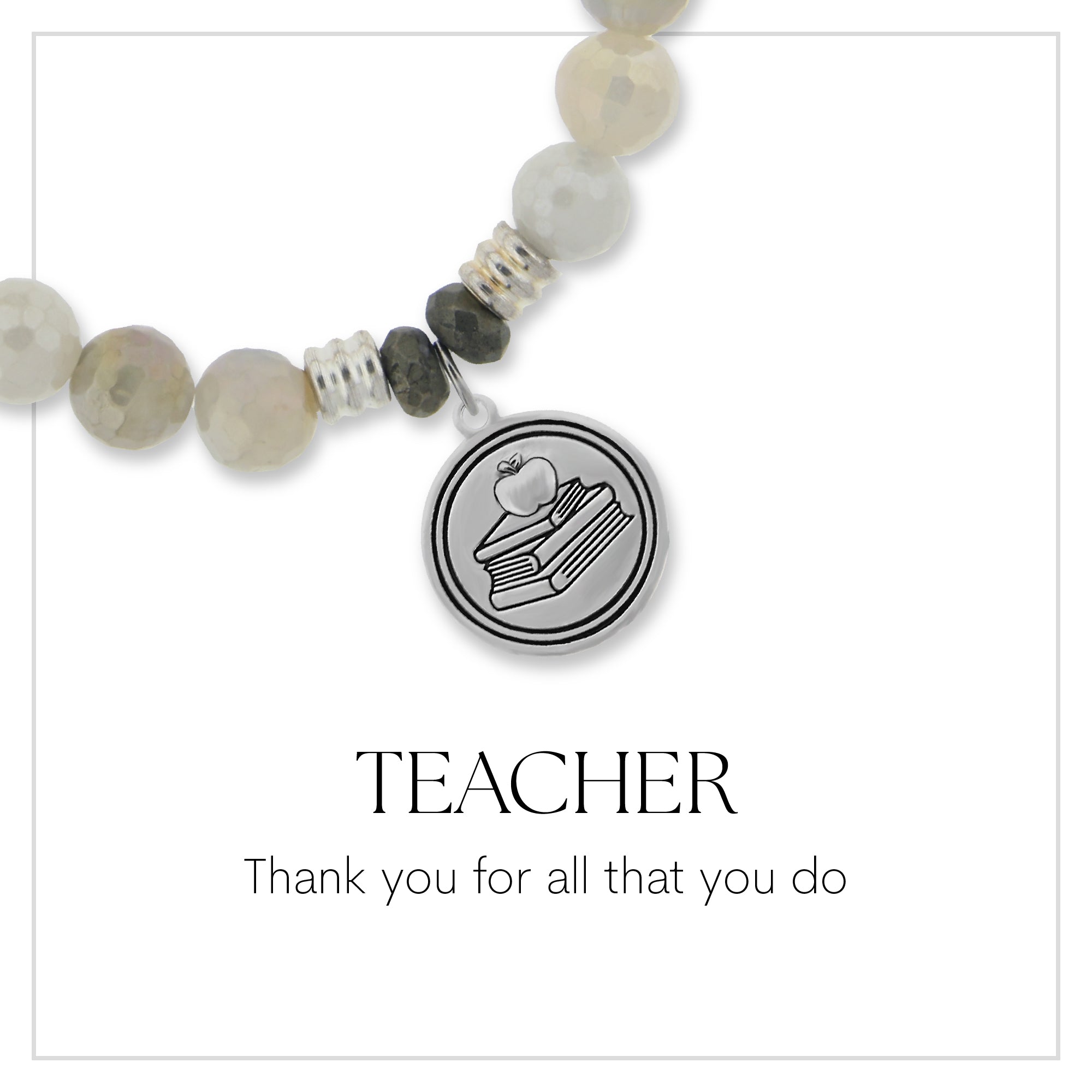 Teacher Sterling Silver Charm Bracelet Collection