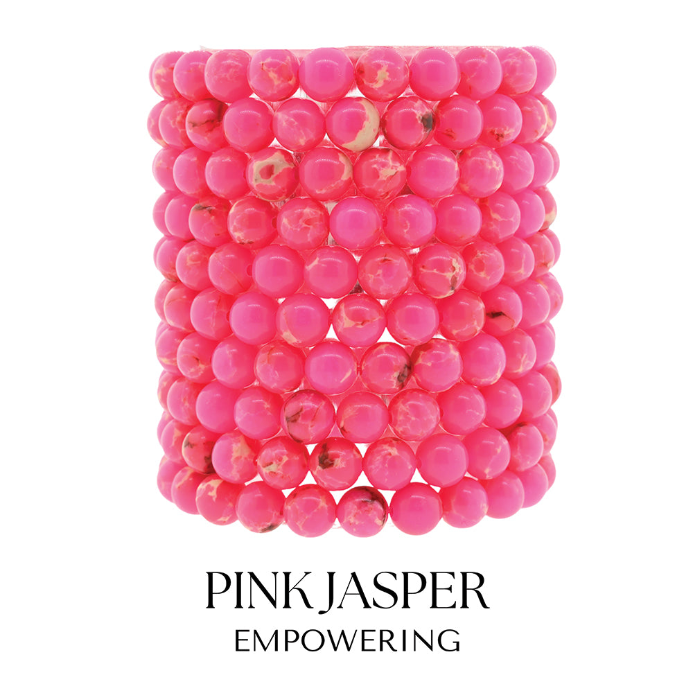 Pink Jasper Gemstone Bracelet Collection