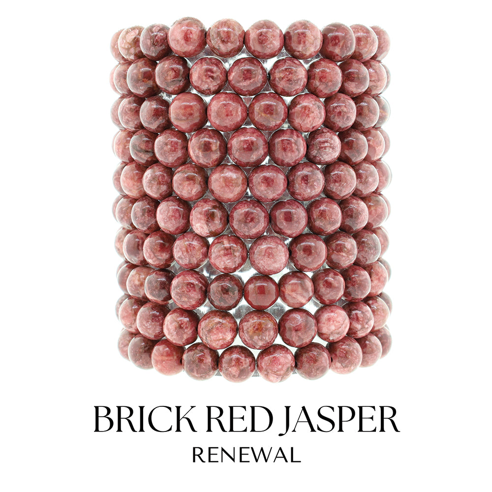 Brick Red Jasper Gemstone Charm Bracelet Collection