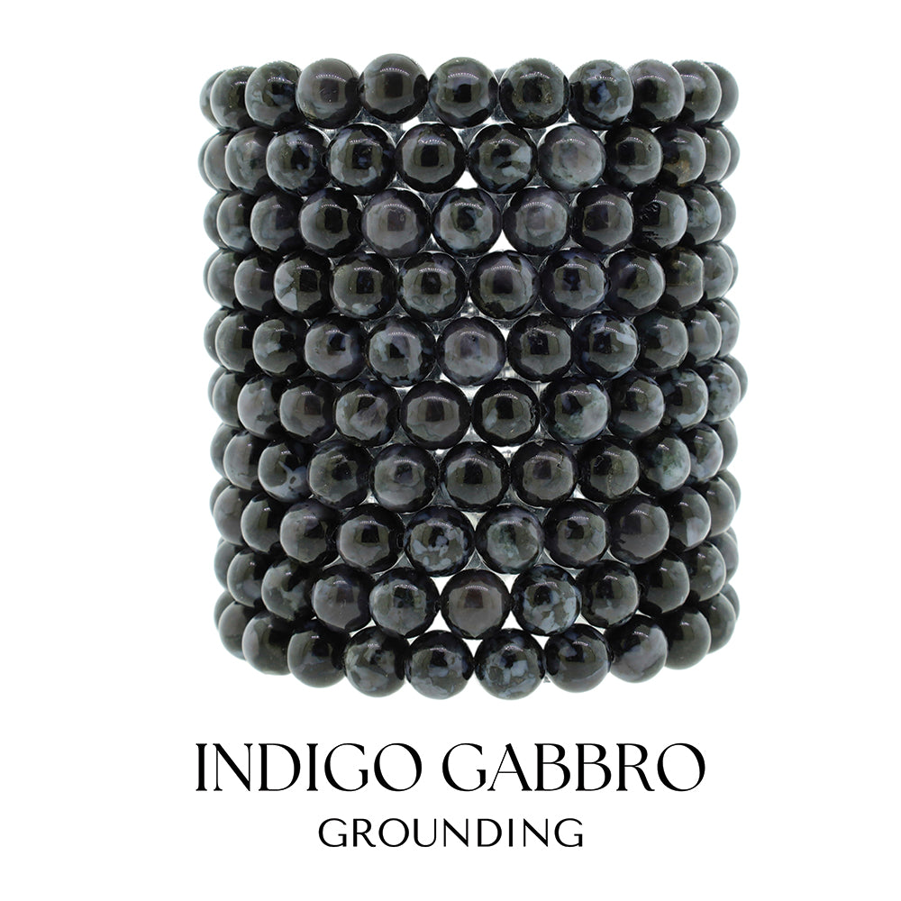 Indigo Gabbro Gemstone Charm Bracelet Collection