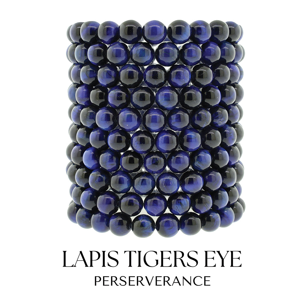 Lapis Tiger's Eye Gemstone Bracelet Collection