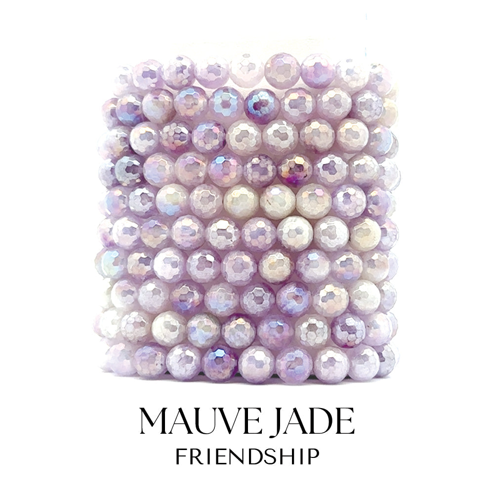 Mauve Jade Gemstone Bracelet Collection
