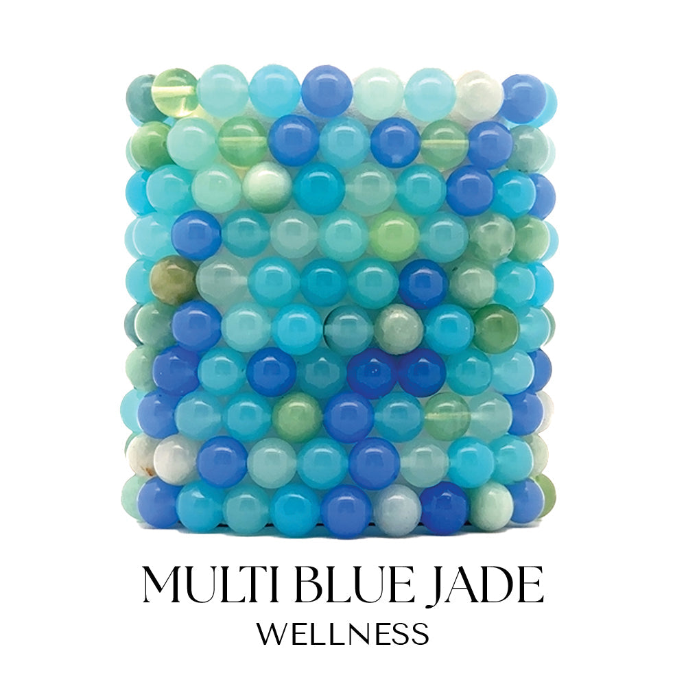 Multi Blue Jade Gemstone Bracelet Collection