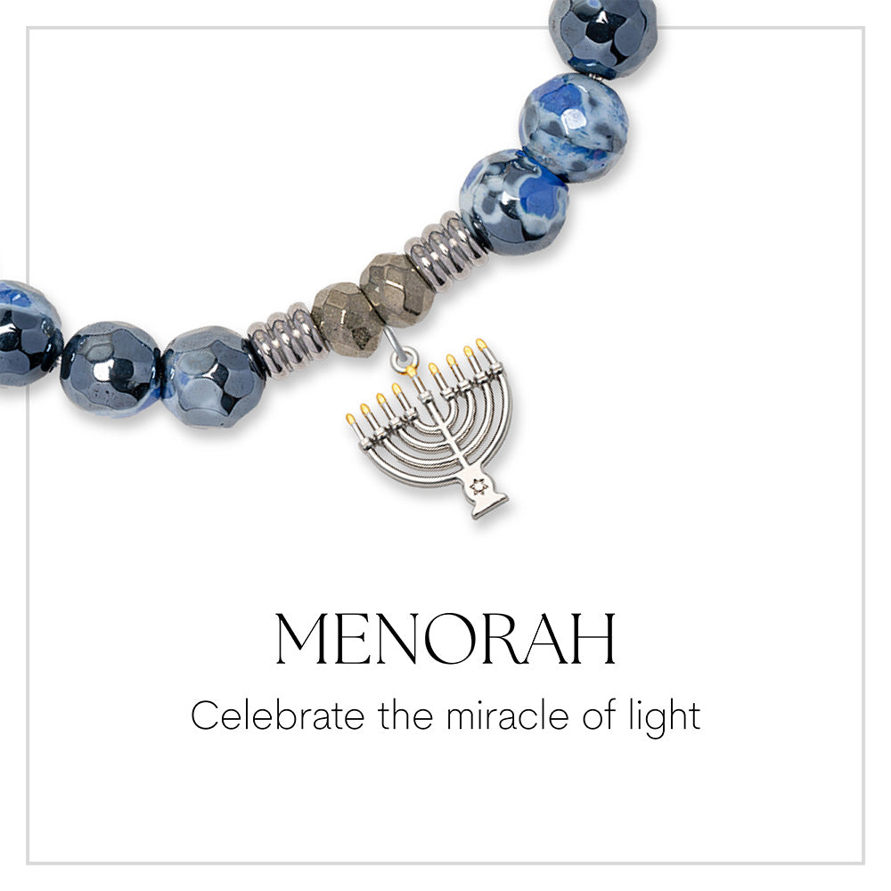 Menorah Sterling Silver Charm Bracelet Collection