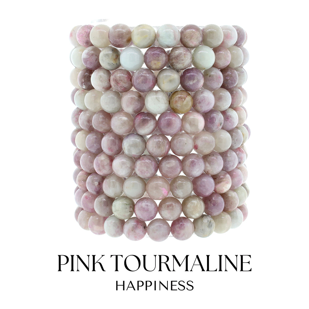 Pink Tourmaline Gemstone Bracelet Collection