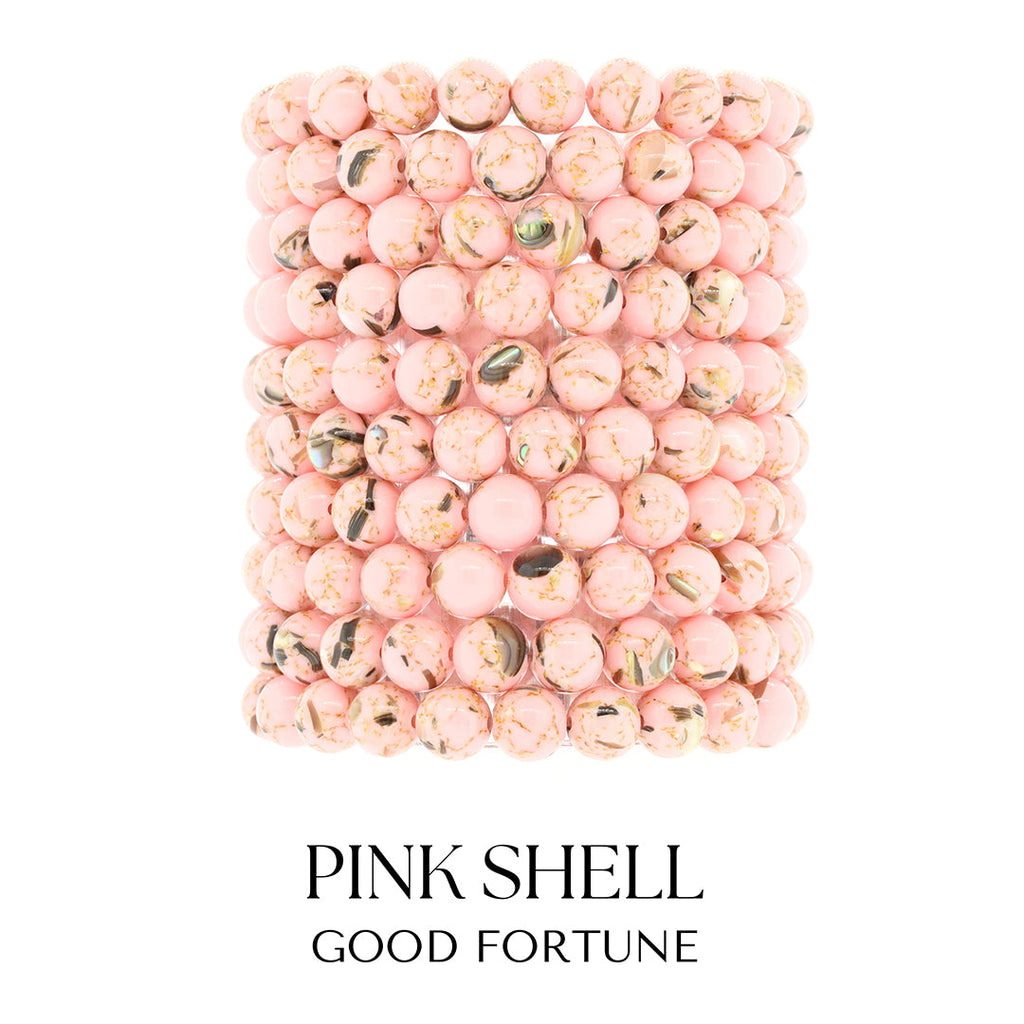 Pink Shell Gemstone Bracelet Collection