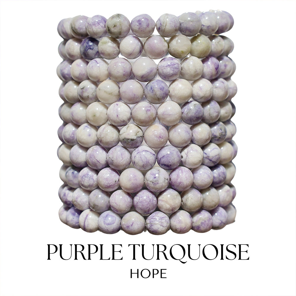 Purple Turquoise Gemstone Bracelet Collection