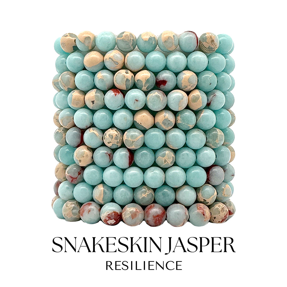 Snakeskin Jasper Gemstone Bracelet Collection