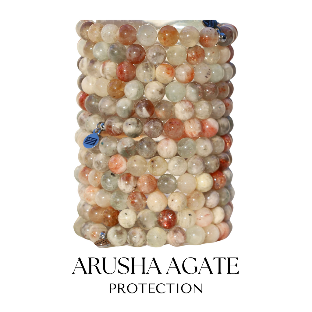 Arusha Agate Gemstone Bracelet Collection