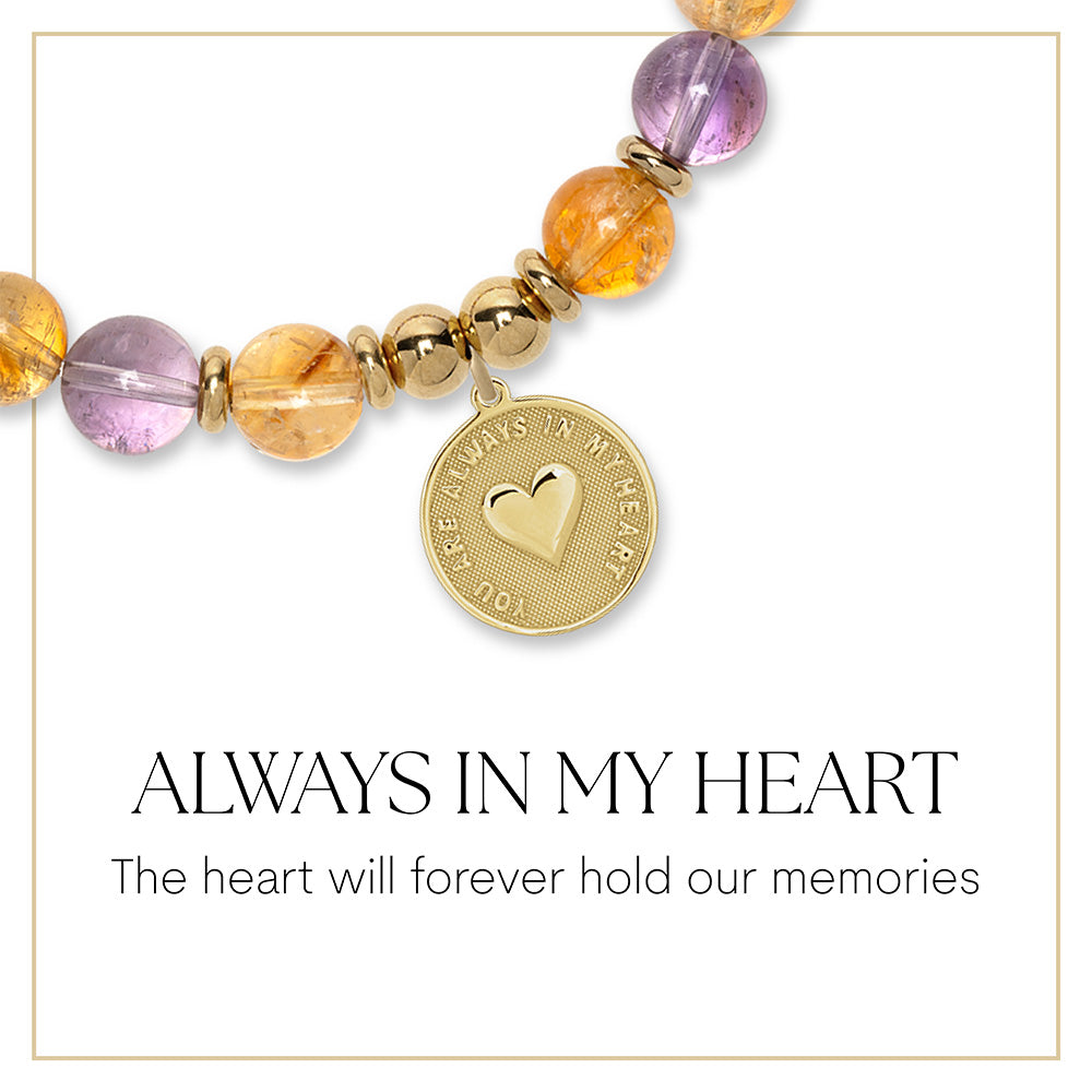 Always in My Heart Gold Charm Bracelet Collection