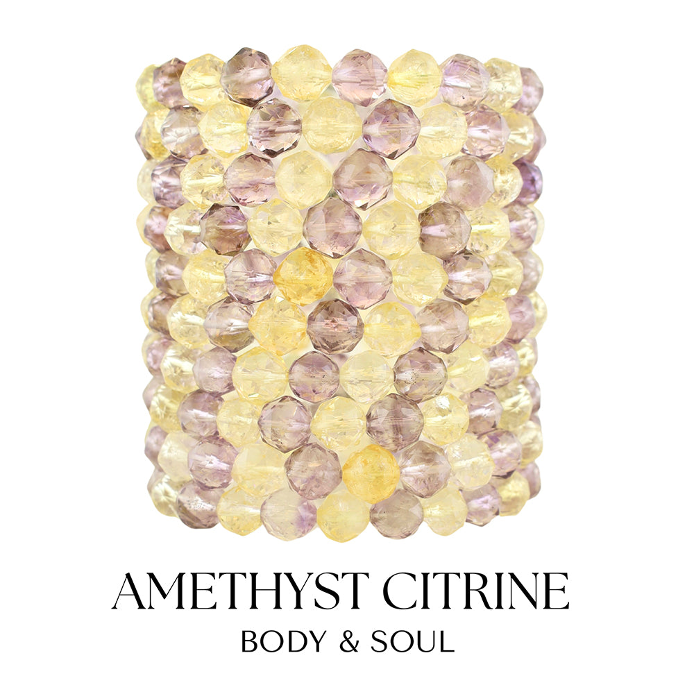 Amethyst Citrine Gemstone Bracelet Collection