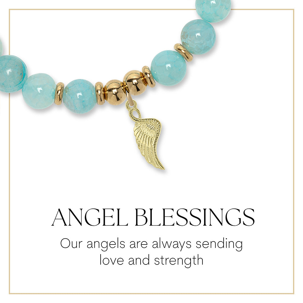 Angel Blessings Gold Charm Bracelet Collection