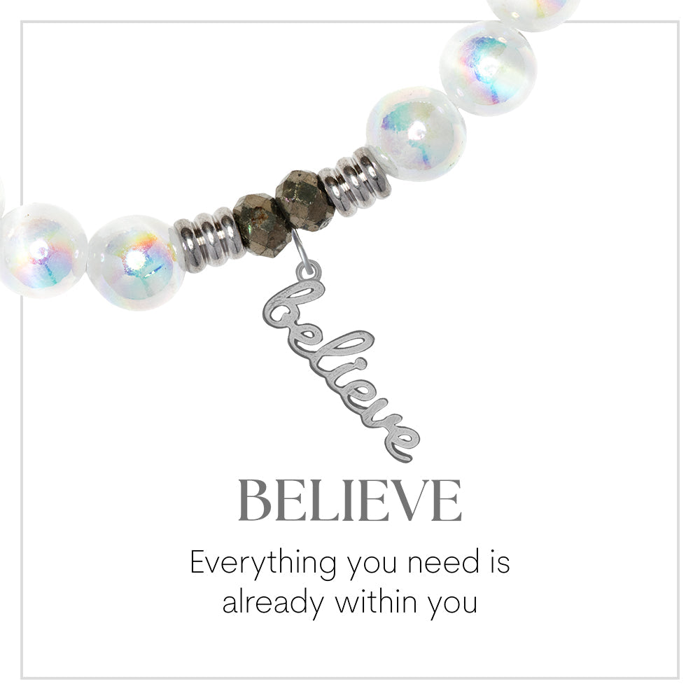Believe Sterling Silver Charm Bracelet Collection