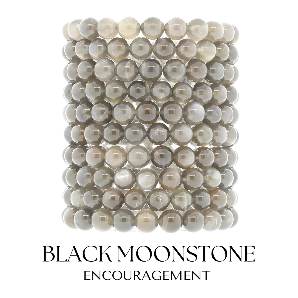 Black Moonstone Gemstone Bracelet Collection
