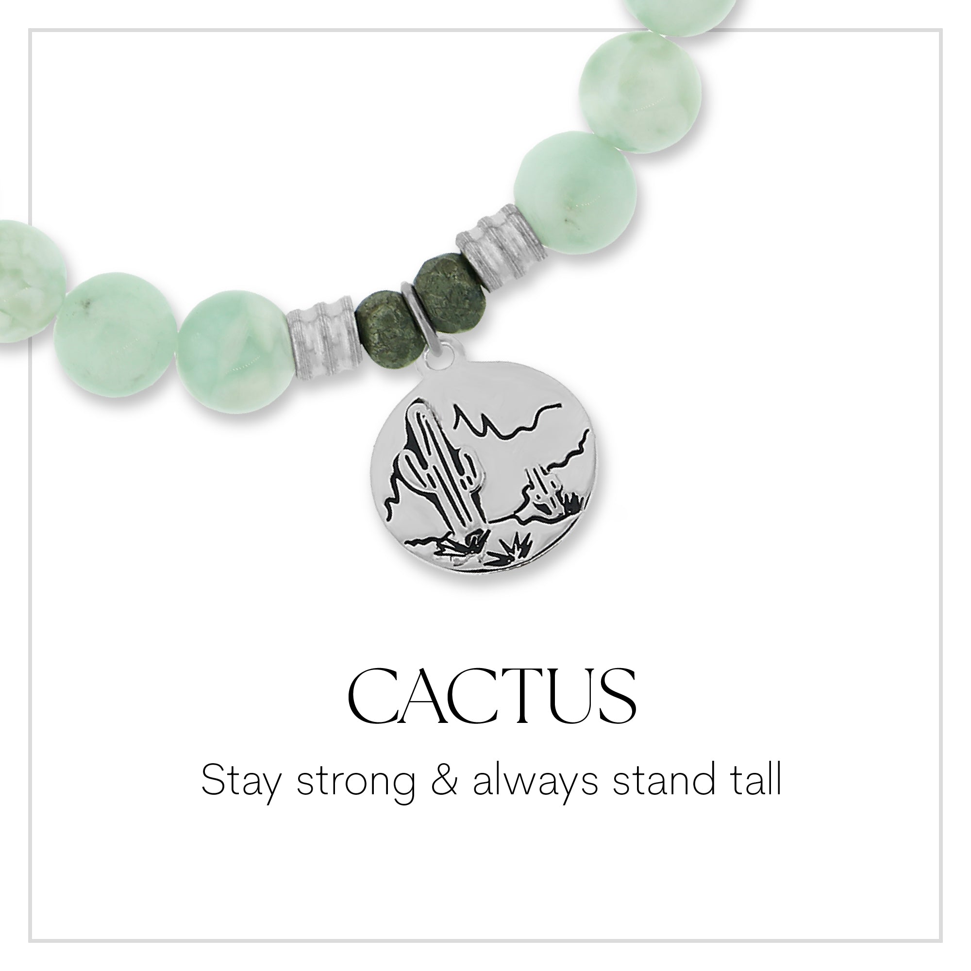 Cactus Sterling Silver Charm Bracelet Collection
