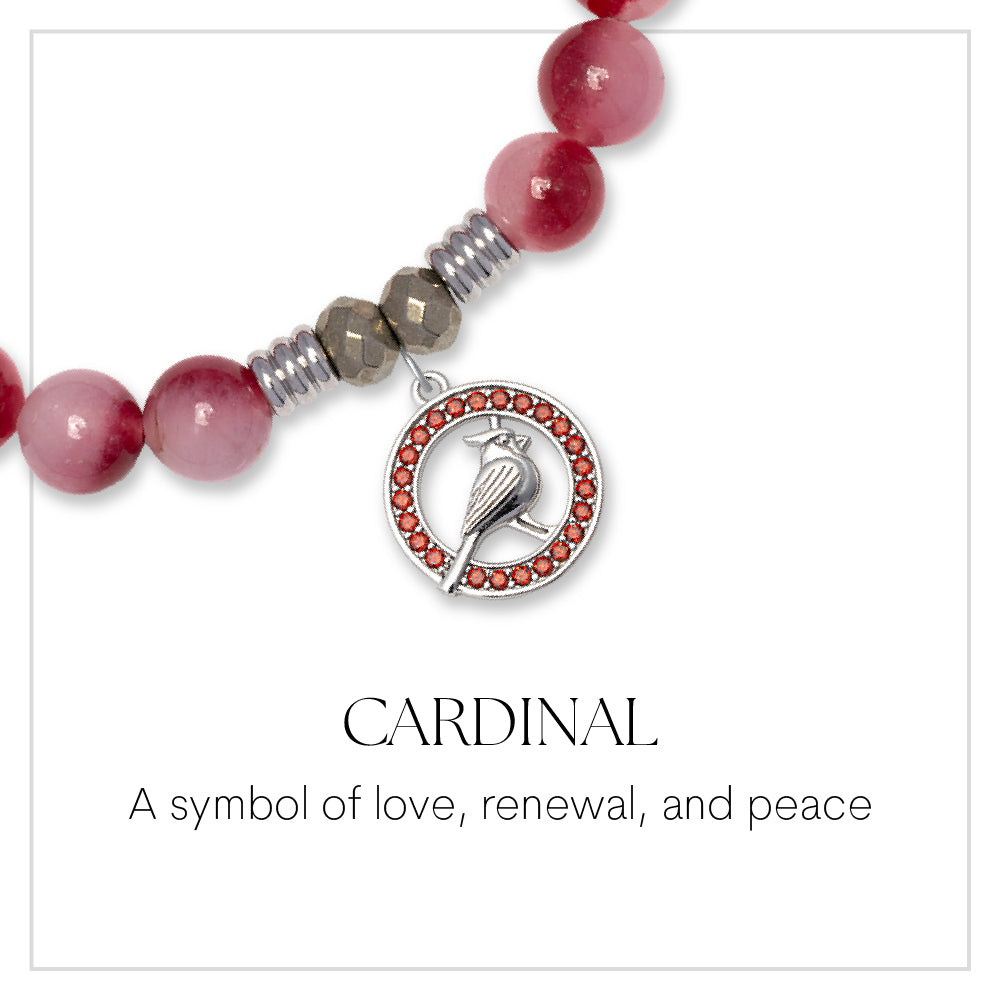 Garnet Cardinal CZ Sterling Silver Charm Bracelet Collection