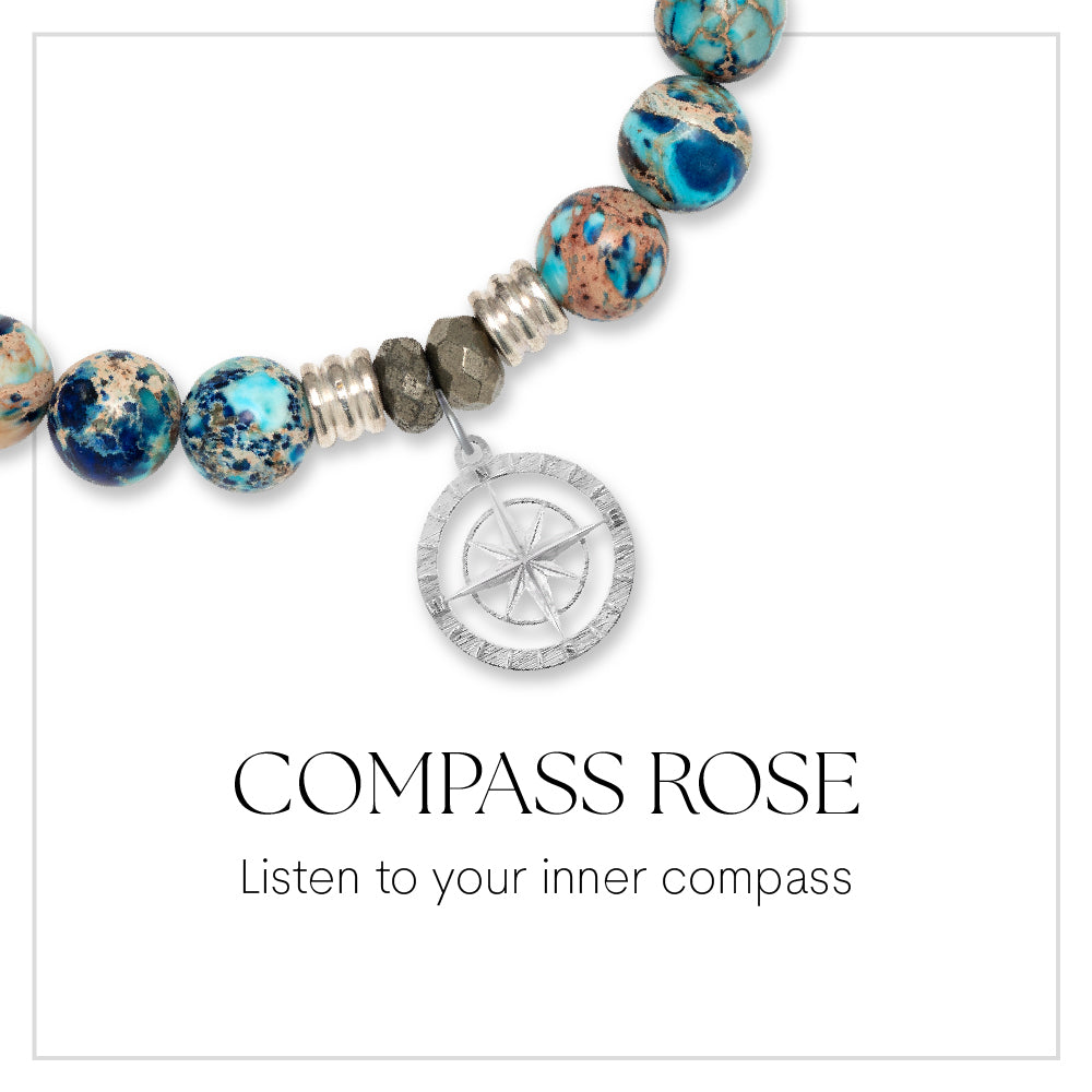 Compass Rose Sterling Silver Charm Bracelet Collection