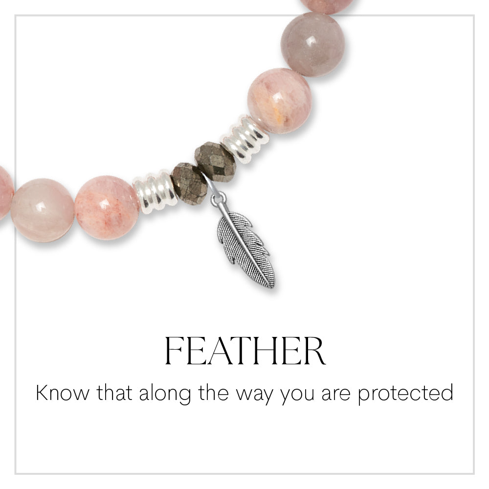 Feather Sterling Silver Charm Bracelet Collection