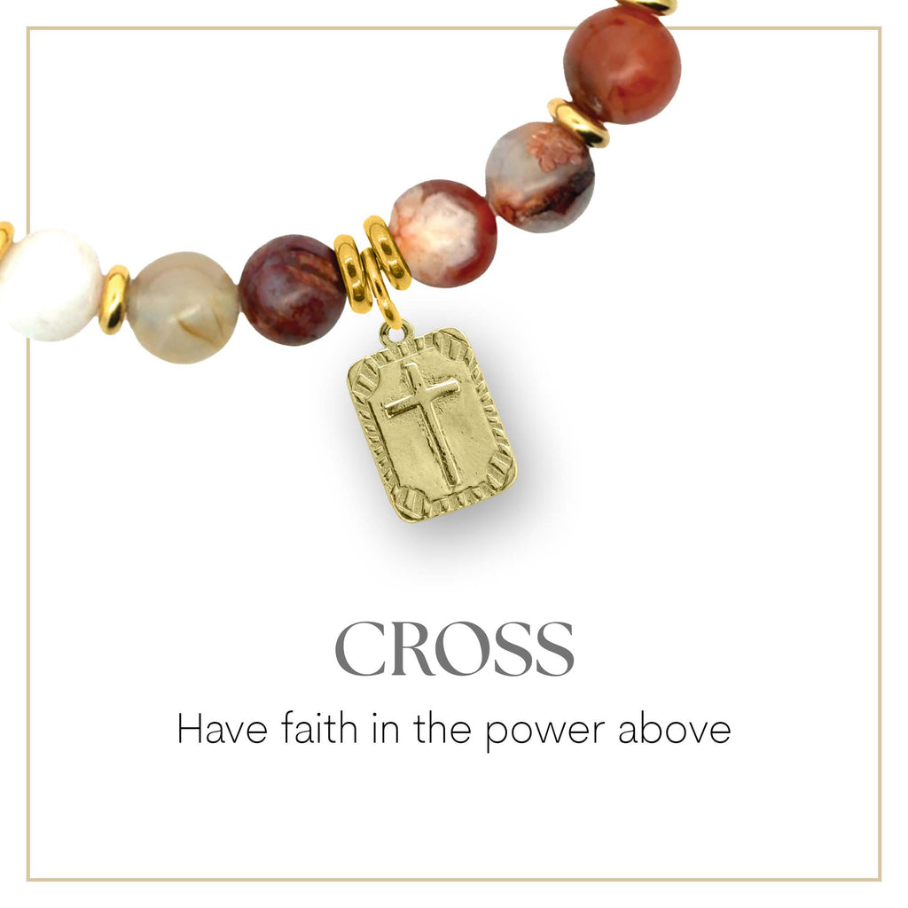 Gold Cross Charm Bracelet Collection