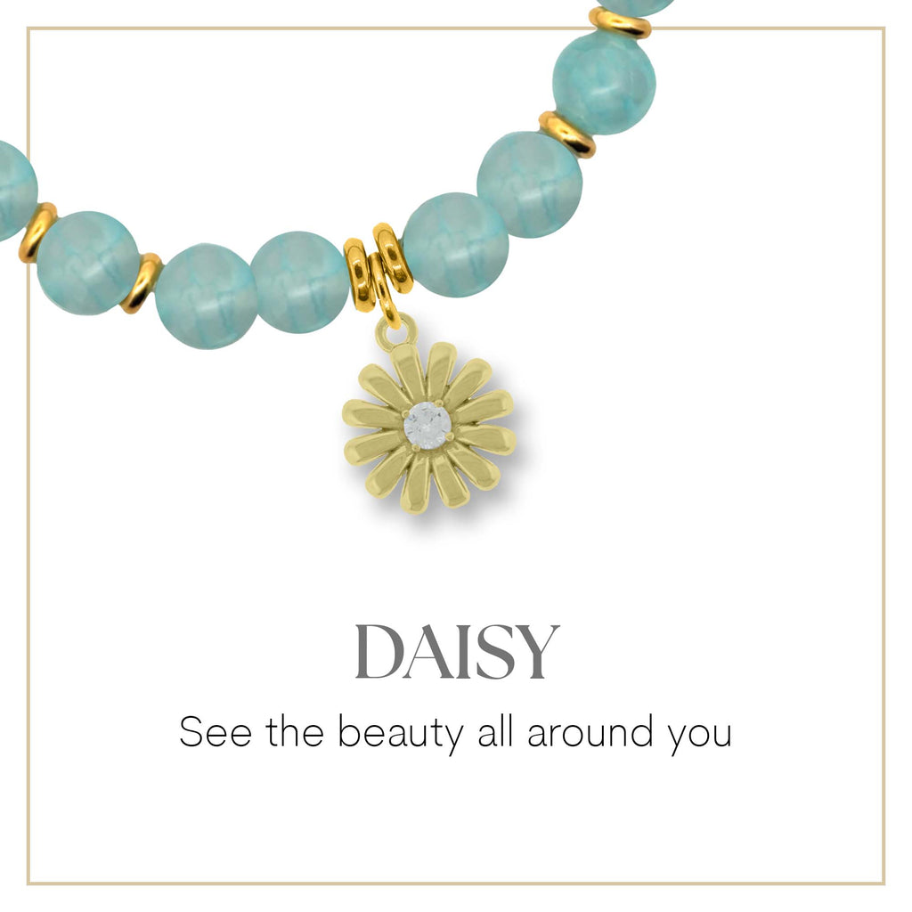 Gold Daisy Charm Bracelet Collection