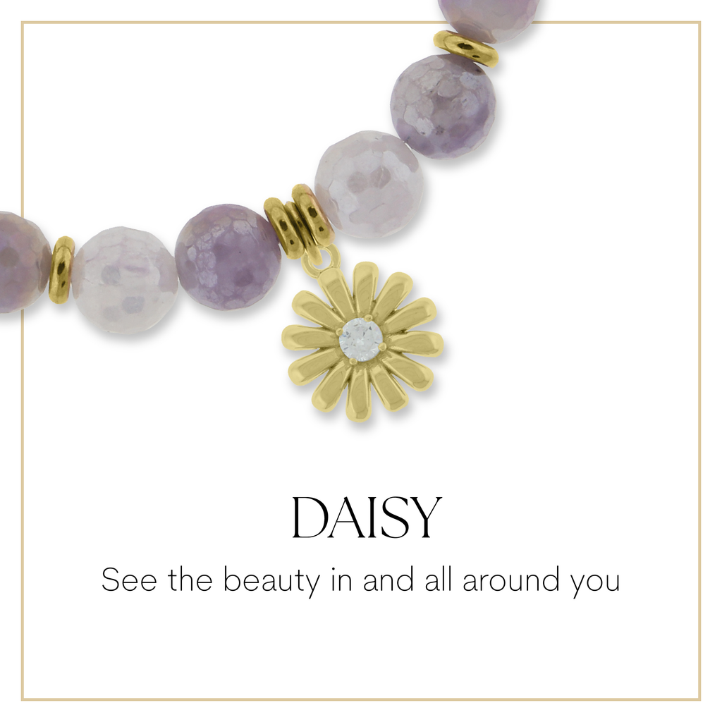 Gold Daisy Charm Bracelet Collection