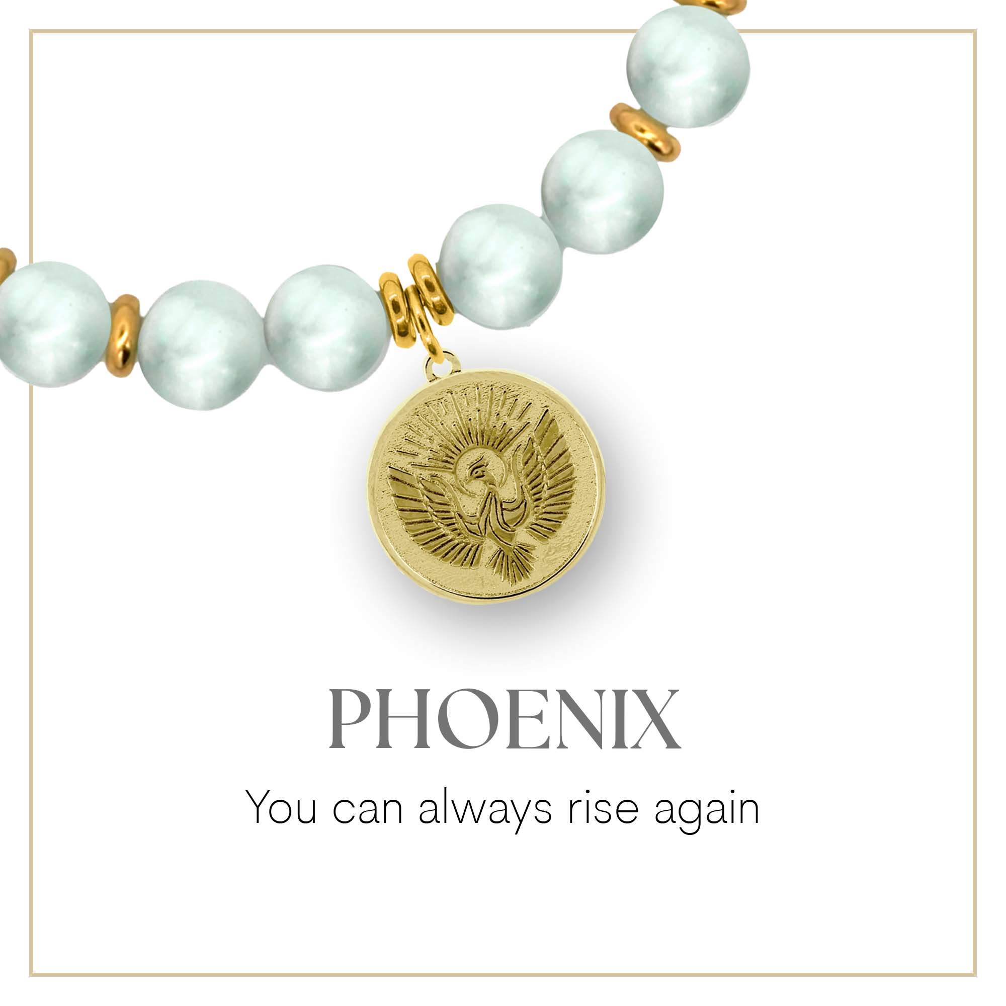 gold phoenix charm bracelet