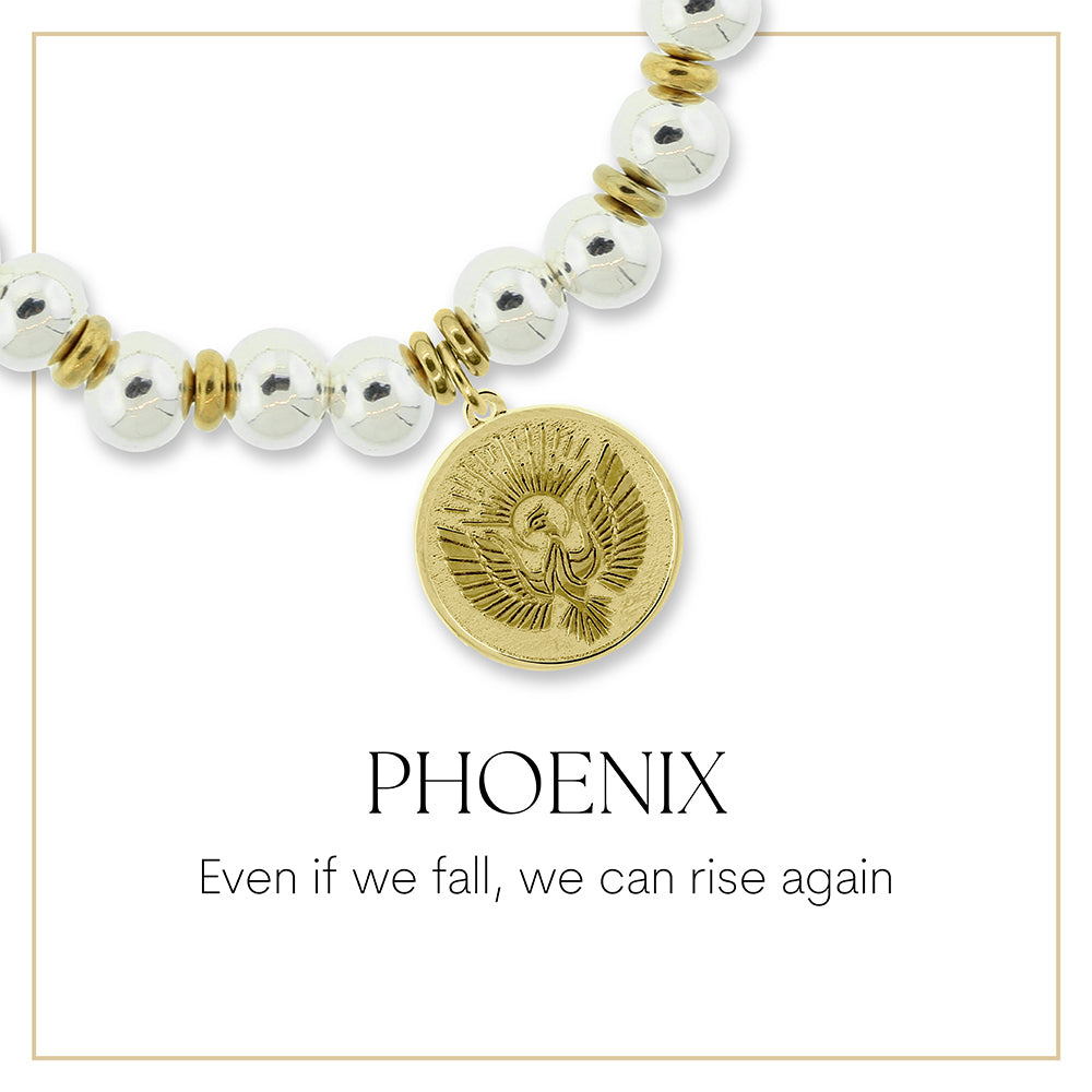 gold phoenix charm bracelet