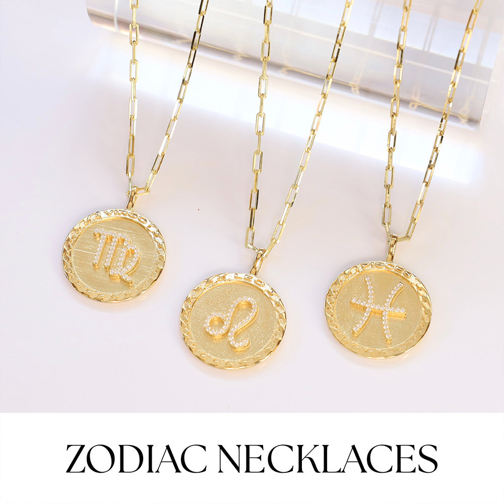 Vermeil Gold Zodiac Necklace Collection