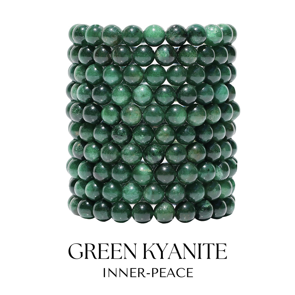 Green Kyanite Gemstone Bracelet Collection